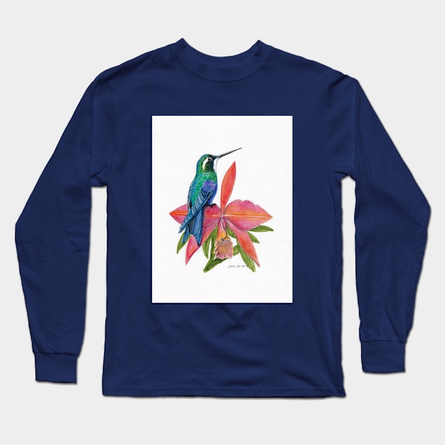a jewel on an orchid Long Sleeve T-Shirt by LinSchlich